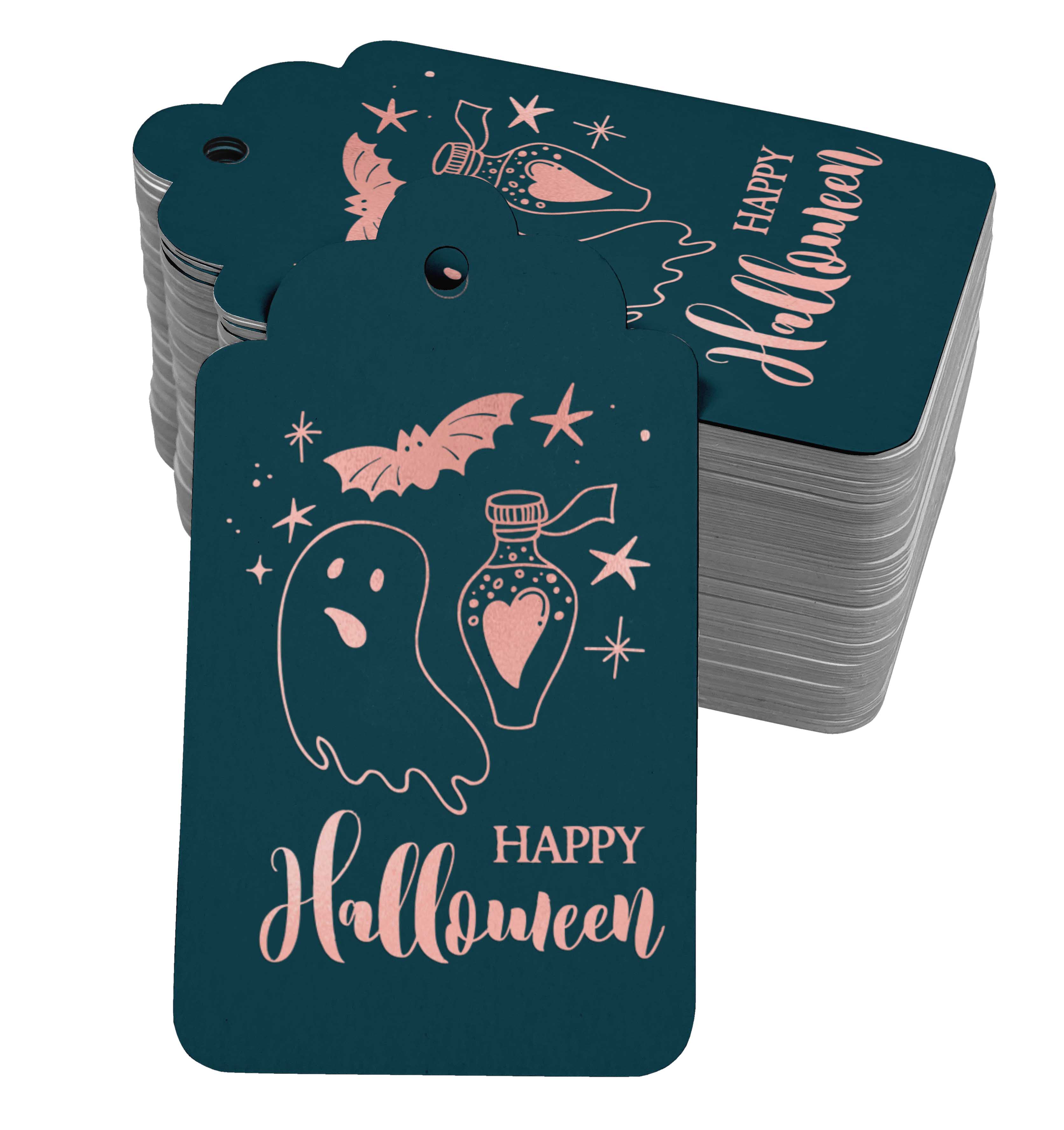 

Inkdotpot Real Gold Foil Happy Halloween Halloween Tags Favor Hang Paper Tags 100 50 Rose Gold Foil Tags синій