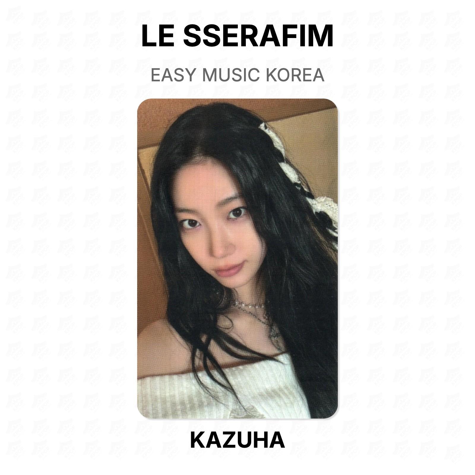 LE SSERAFIM EASY MUSIC KOREA Official Photocard KAZUHA 02