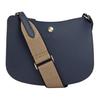 Épure Adjustable Simple Brand Embossed Calfskin Crossbody Bag Women Bags Navy-Blue 10357HFY006