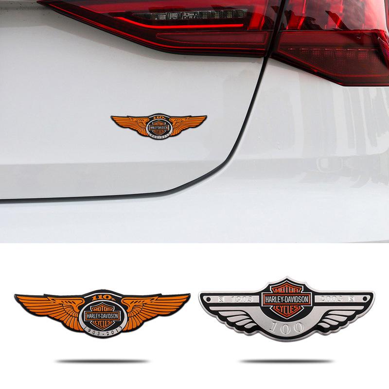 Skull Design Metal Emblems & Stickers for Harley-Davidson Bikes, Motorcycles & Cars: Aluminum Emblems & Stickers for Modifications.