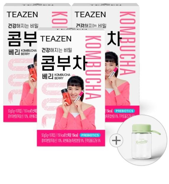 

[Teazen] Чайный напиток Комбуча Teazen с набором бутылок Berry 50g x 3 and Bottle