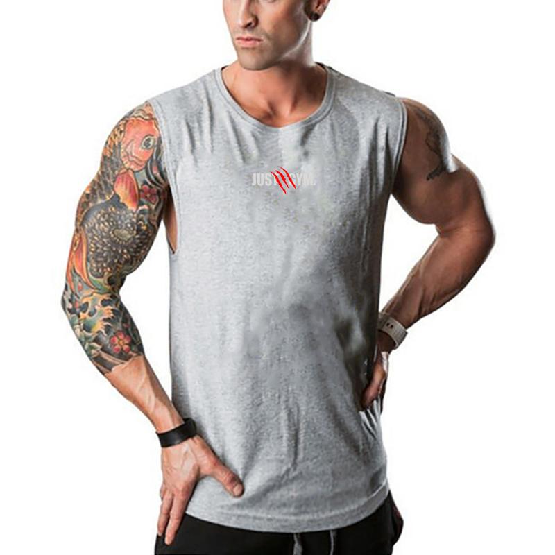 Muscleguys New Casual Sports T-shirt Elastic Sleeveless Short Sleeve Men's Fitness Sweat-absorbing Vest