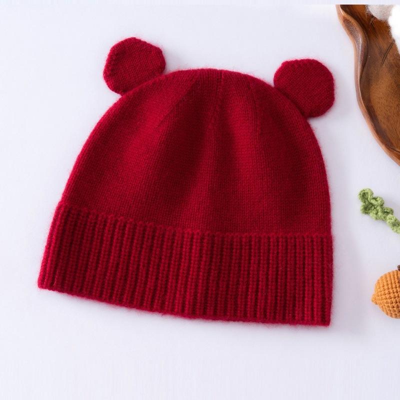 Cashmere Autumn and Winter New Children's Thickened Bear Ears Warm Boys and Girls Ear Caps Windproof