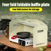 Faltbarer Windschutz Campingkocher Windschutz Grills Windschutz Stahl Windschutz für Wüstenforscher