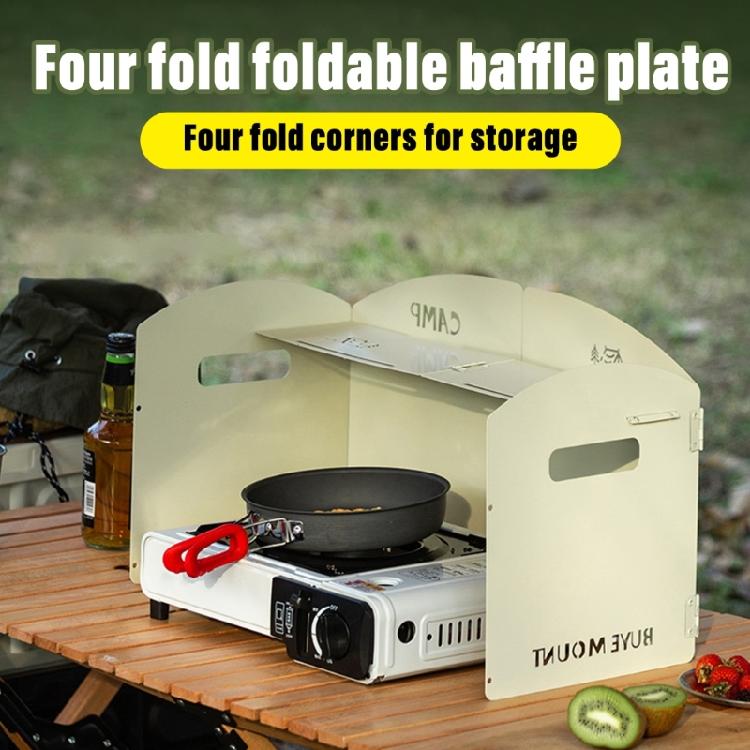 Faltbarer Windschutz Campingkocher Windschutz Grills Windschutz Stahl Windschutz für Wüstenforscher
