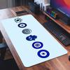 Evile Eye Mouse Pad Square Office Gaming Desk Mat Waterproof Non-Slip Rubber Decorative