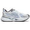 Li Ning Yixing 5 Fabric Synthetic Leather Non-Slip Wear-Resistant Low-Top Casual Shoes Women Sneaker White Gray Blue AGLT026-4