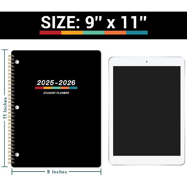 Student Planner 2025-2026 - Academic Planner 2025-2026, July 2025 - June 2026, 11" × 9", Weekly Lesson Planner, Monthly & Weekly School Planner for