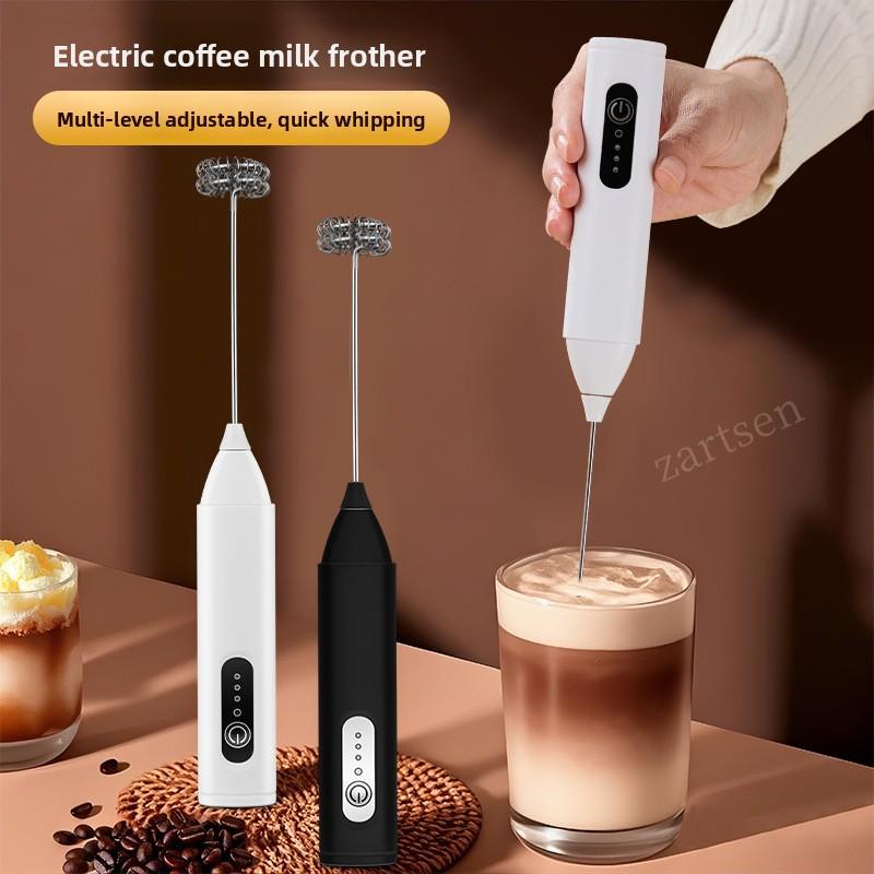 Wireless Milk Frother Electric Type-C Handheld Blender Stainless Steel Mini Coffee Maker Whisk Mixer For Coffee Cappuccino Cream
