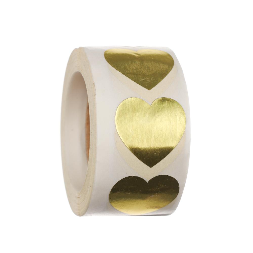 500 Pcs Package Label Gift Packaging Stationery Sticker Scrapbooking Love Heart Shaped Seal Labels