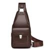 Large Capacity Men's Crossbody Bag  PU Leather Sling Pouch, Chest Bag,for Phone, Wallet & Keys, Outdoor & Daily Commute