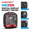 Habotest HT107 Lizdo testeris Pro Įtampos testas RCD 30mA Lizdo detektorius JK ES kištukas Žemės nulinė linija Kištukas Poliariteto fazės patikrinimas