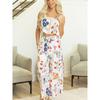 European and American Style Fresh Florals Print Fashion Suit Women's 2025 Summer New Arrival Vest Tops Loose Pants Two-piece Set