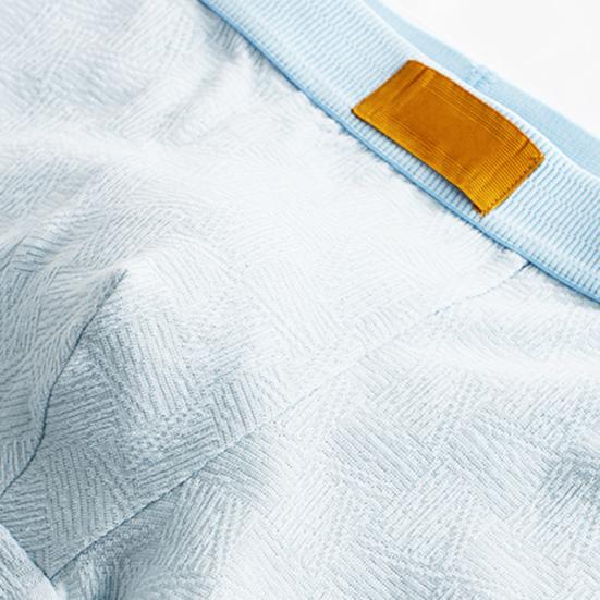 Men Boxer Underwear Mid-rise Wide Elastic Waistband Slim Fit Shorts Briefs Solid Color Breathable U-Convex Panties