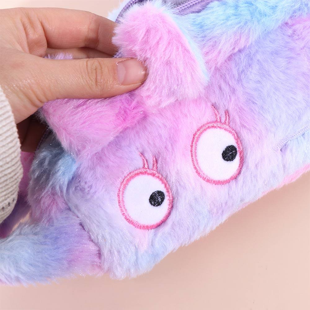 Large Capacity Plush Pencil Case Dirt-proof Cartoon Plush Pen Bag Cute Pencil Pouch  Stationery
