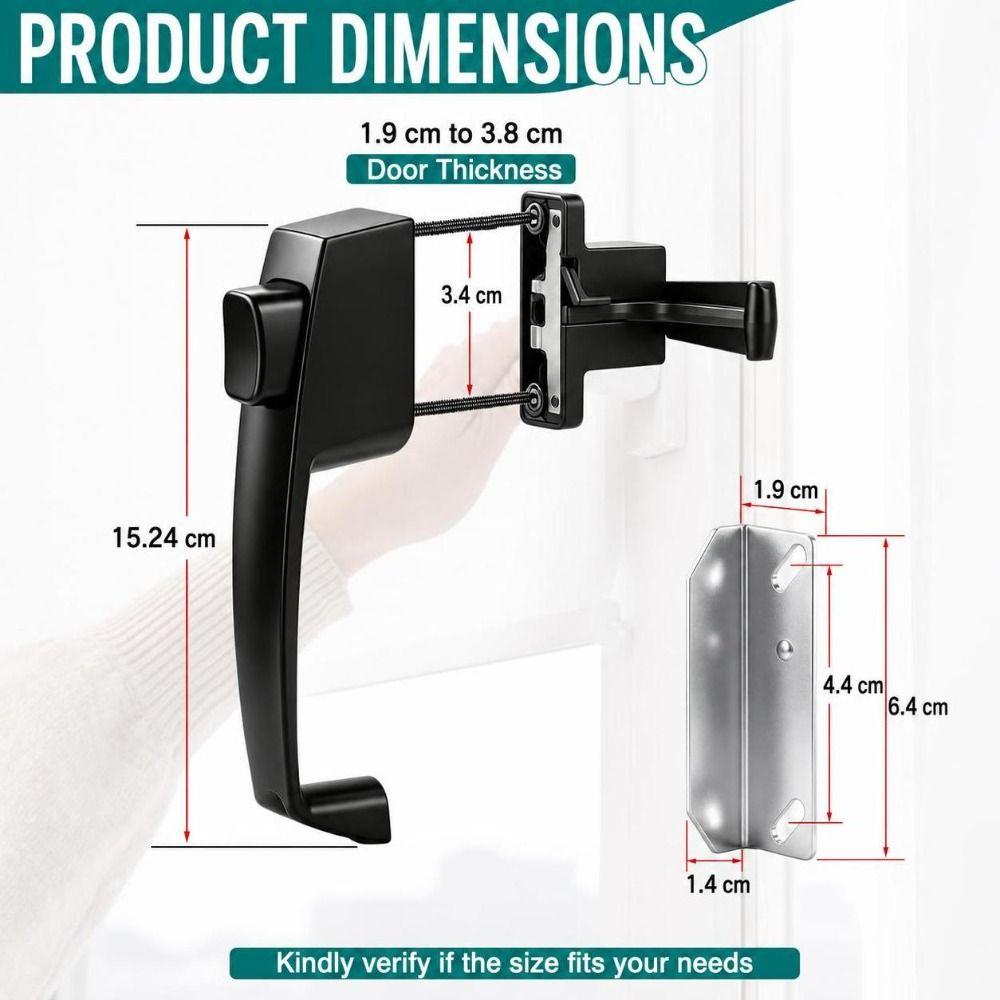 Weatherproof Door Push Button Latch Non-locking Push Button Latch Handle Door Latch Garage
