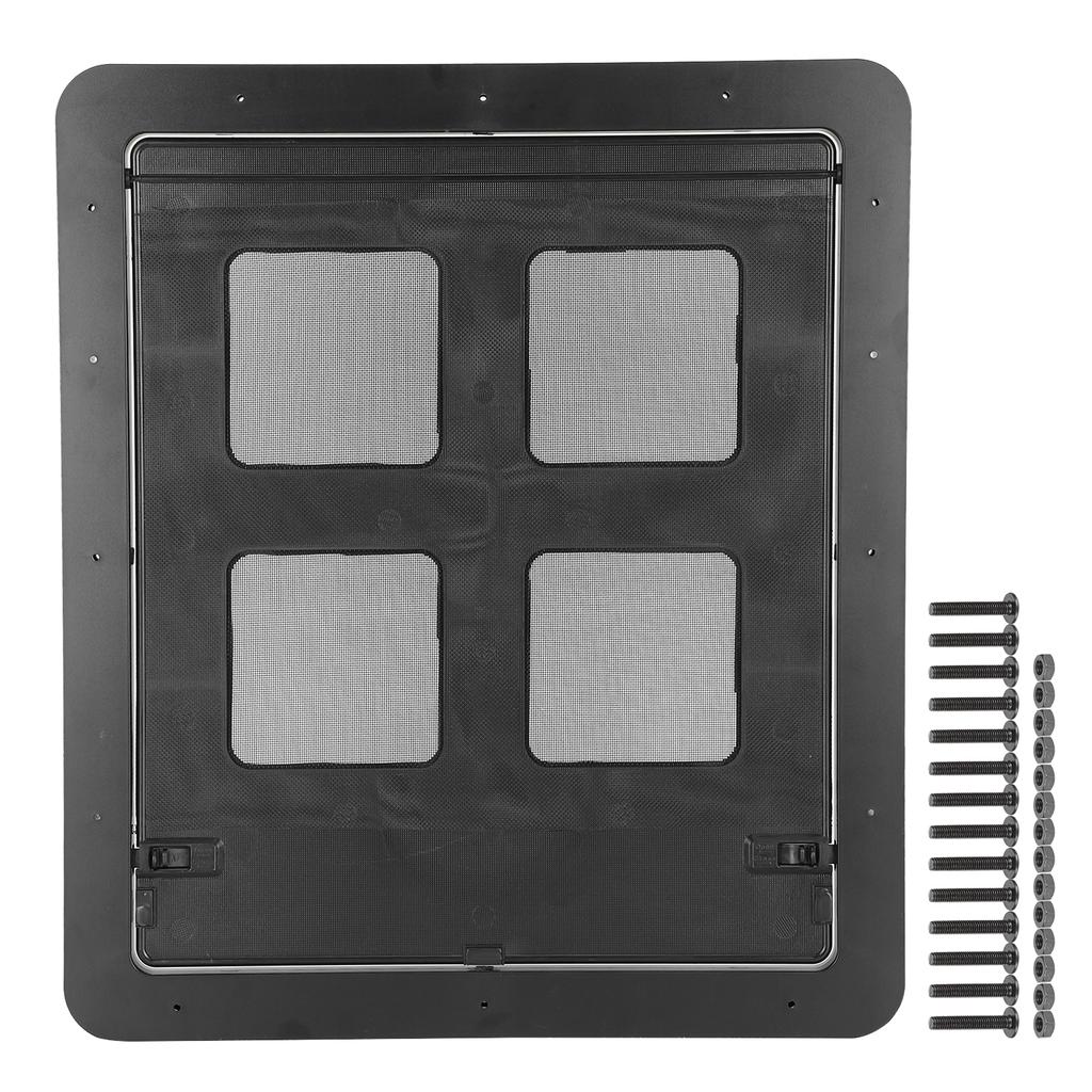 Pet Small Dog Cat Screen Door Sliding Screen with Magnetic Flap Supply Simple Installationblack Large