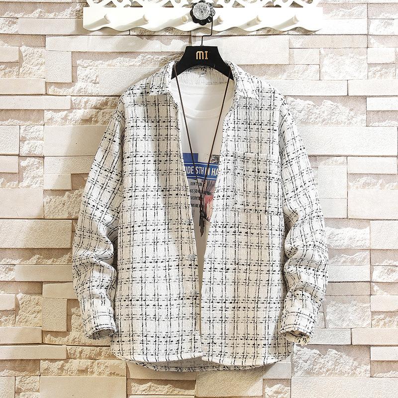 

Осенне-зимняя рубашка мужская с длинным рукавом свободная клетчатая рубашка повседневная куртка овечий вельвет плюс вельвет утолщенная теплая дюймовая рубашка 5XL