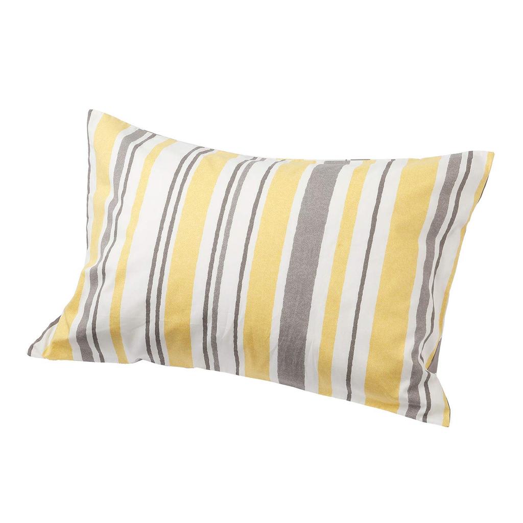 Nishikawa Meee Cotton Pillow Cover Fits Pillows Up To 63 X 43 Cm In Size Yellow Excellent Water Absorption Soft To the Touch Antibacterial Washable