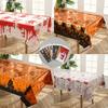 Bloody Table Cover Bloody Handprints Tablecloths Rectangle Scary Table Cover for Halloween Spooky Party Decorations
