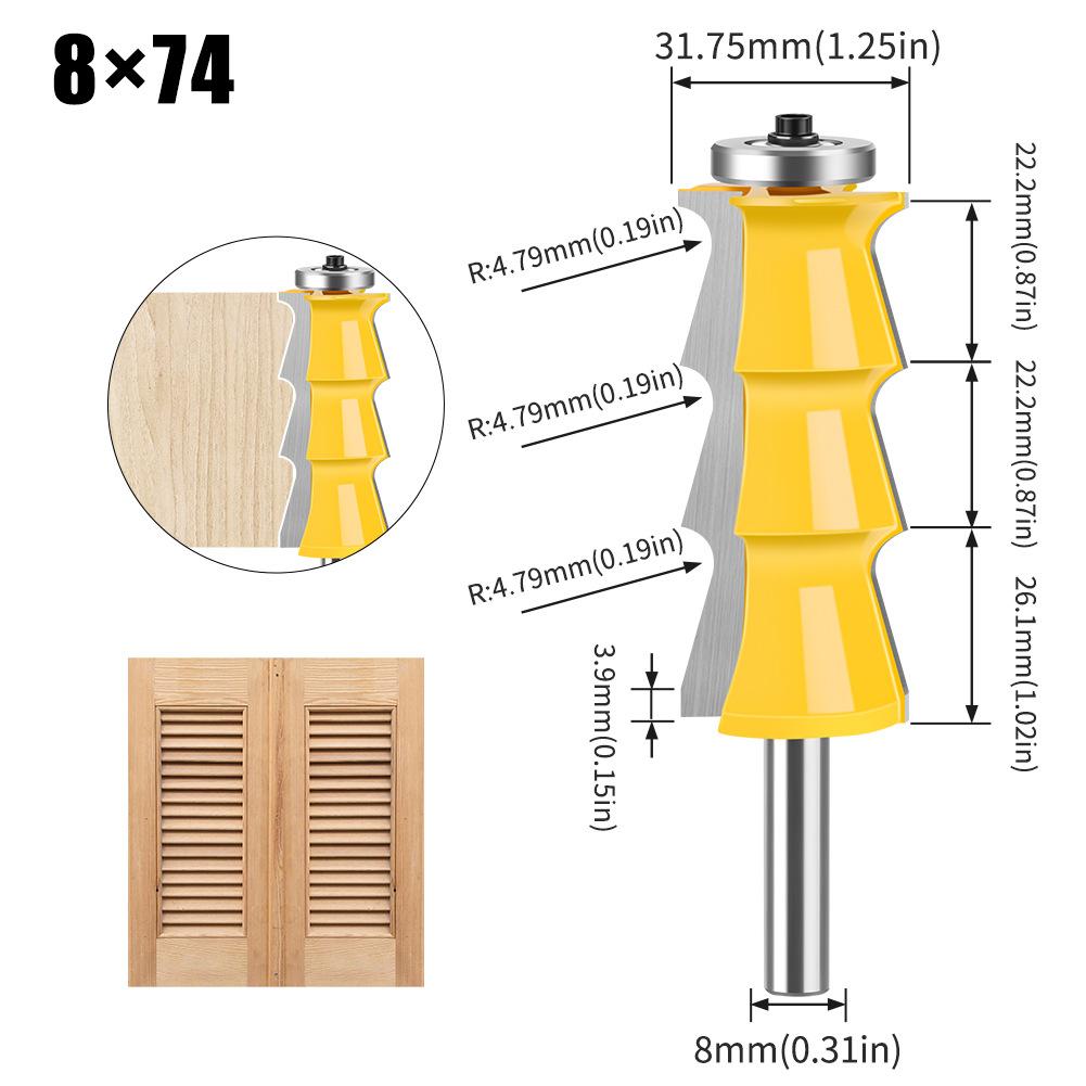 

8 handle 1/2 handle woodworking milling cutter, shutter armrest cutter, line cutter, armrest cutter, engraving machine point wood milling cutter head Venetian armrest knife 8 handles