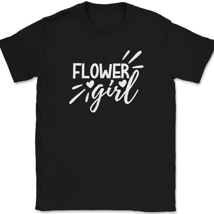 Flower Girl T-Shirt Marriage Married Groom Family Friend Group Gift Tee