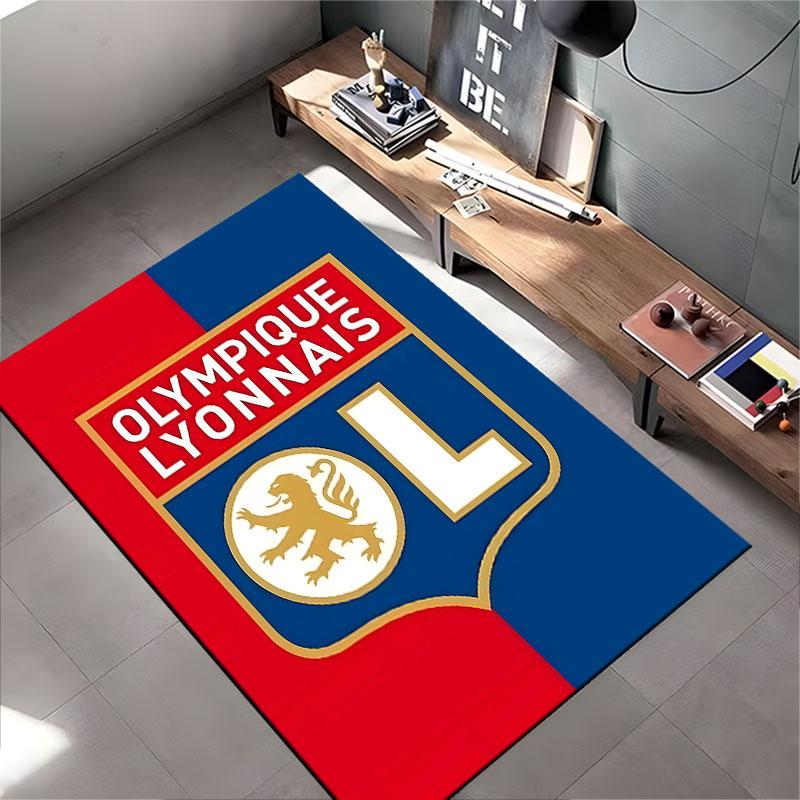 Olympique Lyonnais Logo Carpet suitable as a non-slip mat for the living room or bedroom sofa