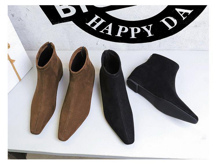 European Leopard Print Women's Ankle Boots - Sexy Wedge Heel with Back Zipper for Autumn and Winter