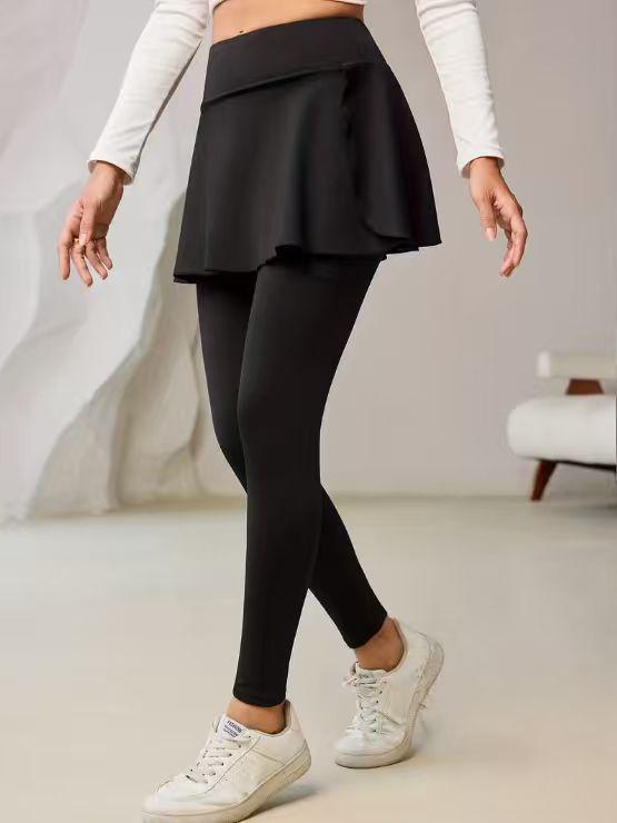 

Cross-Border Hip Lifting Yoga Skort: Breathable, Two-Piece Style Fitness Trousers with Pocket XL чорний