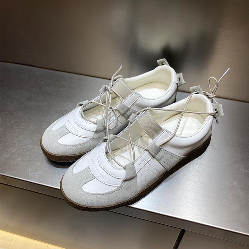 Fashion NEW Casual Leather Women's Sneakers Chunky Heel Elastic Luxury Designer Casual Trainers Fashion All Match Runway Shoes Female