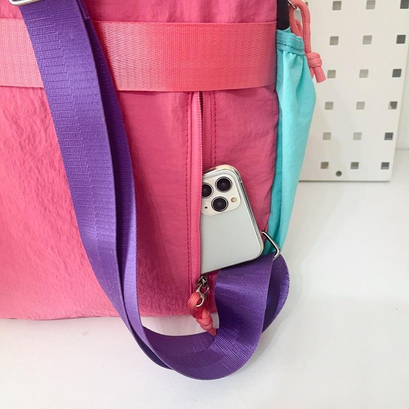 Color Block Rucksack Große Kapazität Umhängetasche