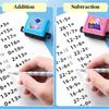 Addizione e sottrazione per bambini Timbro per scorrimento Studenti della scuola primaria Domande pratiche Esercizio di matematica in età prescolare