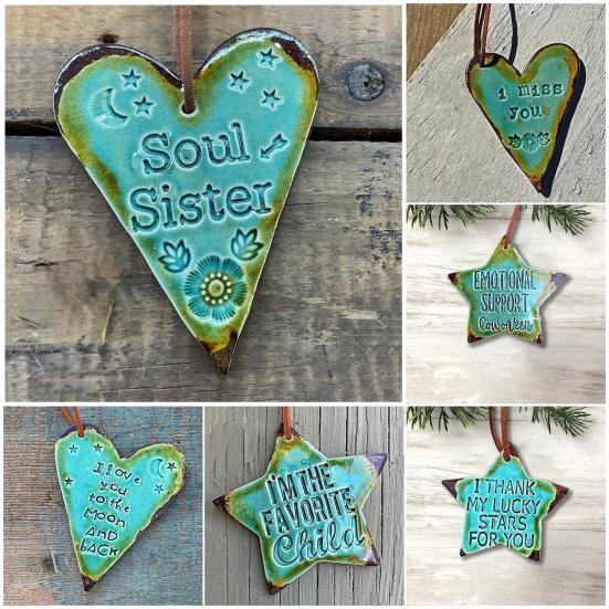 

Акриловый кулон в форме сердца, орнамент в форме звезды, дизайн с надписью, значимый кулон дружбы для украшения дома A