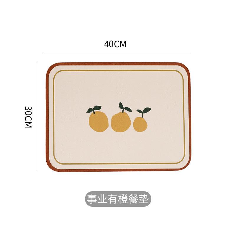 Leather Placemat Oil-proof and Waterproof Western Food Mat American Light Luxury Dining Table Mat Heat Insulation Mat Anti-scalding Bowl Mat Coaster