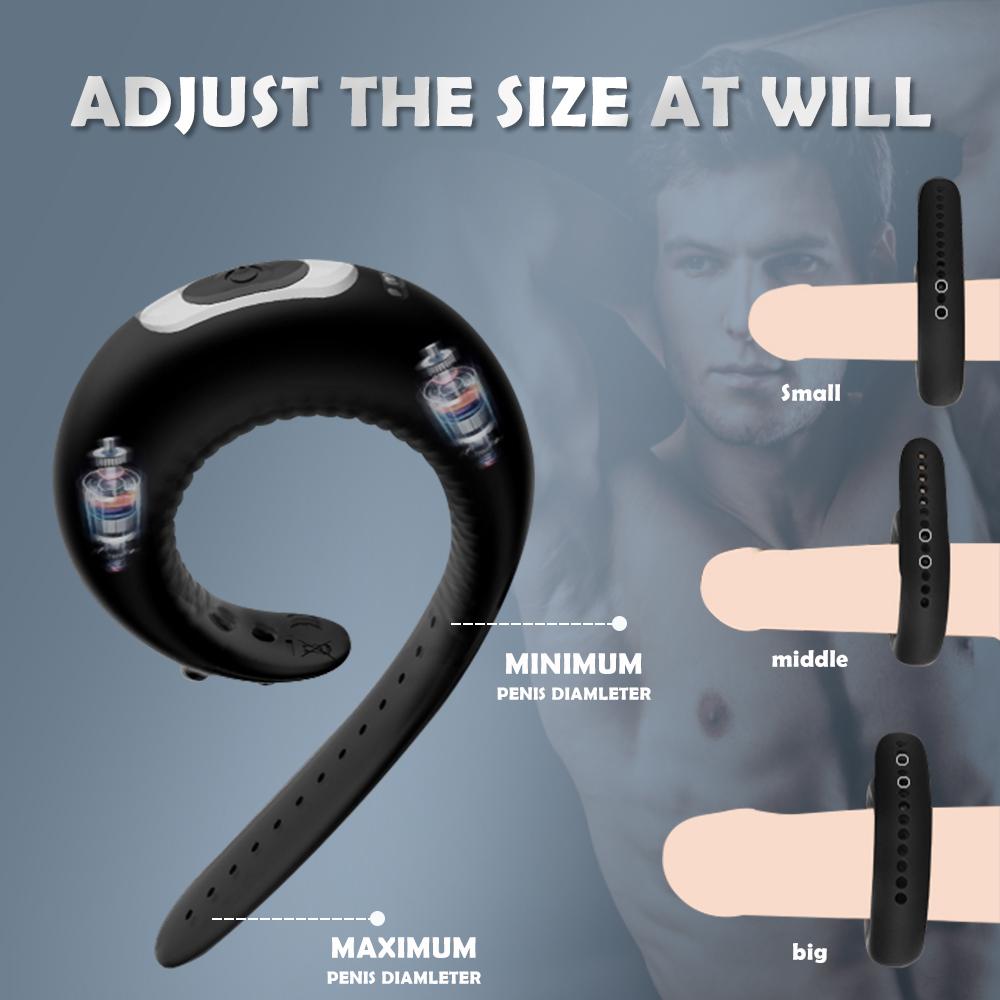 Vibrator Verstelbare Penis Ring Voor Mannen Mastubator Vertraagde Ejaculatie Anaal Plug Dildo