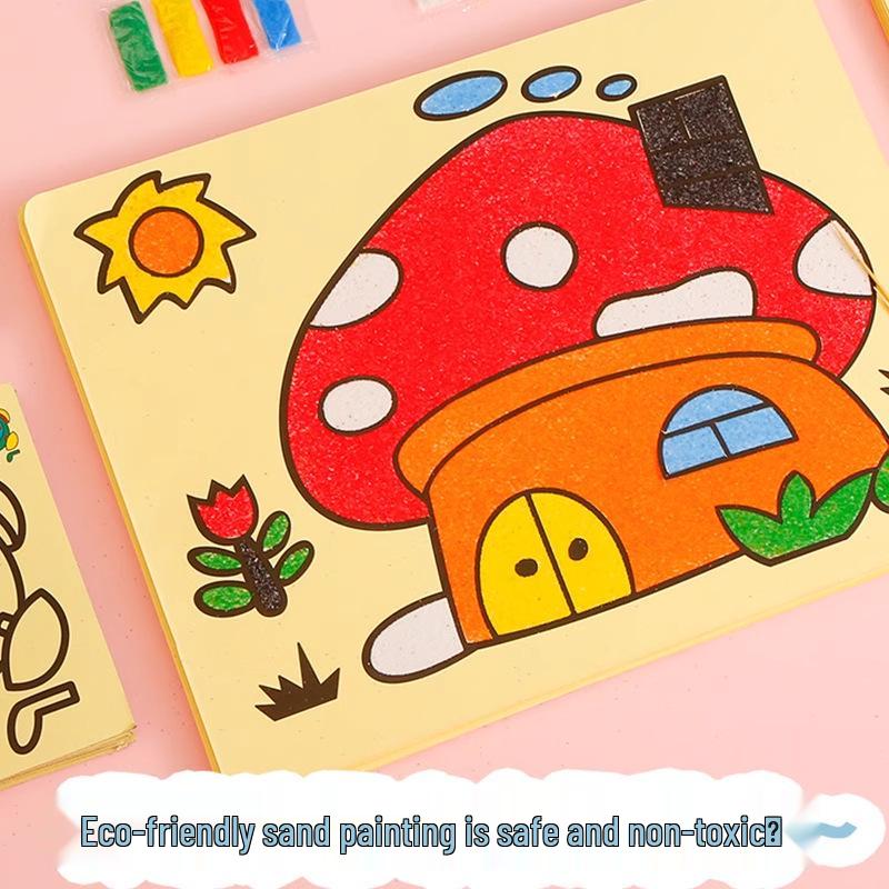 

Скидка 5 юаней - Детский набор для рисования песком своими руками: Мальчики и девочки Ручная работа Образовательные Скретч-арты