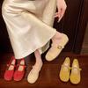 Retro Nischen-Ballettstil runder Kopf flacher Ausschnitt Einzelne Schuhe Damen 2025 Frühling und Herbst neu Französische Fee flache Mary Jane Schuhe