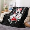 1Pc Cartoon Print Flannel Blanket, High Quality Comfortable for All Seasons, Home Decor, Warmth and Comfort, Perfect for Christmas Birthday Gift