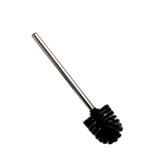 

Полированная щетка из нержавеющей стали со съемной ручкой, туалетный инструмент для чистки ванной комнаты Brushed + Black