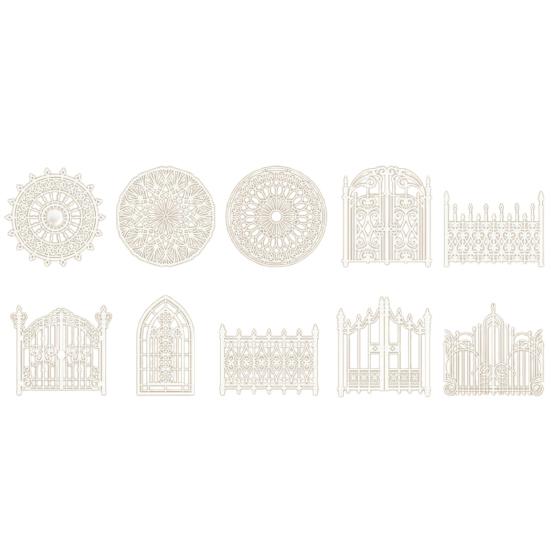 

10 шт./компл. блокнот для скрапбукинга с кружевным узором, простой в использовании, легкий материал для рукоделия, бумага для журналов для дома