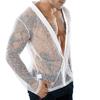Men Fishnet Shirt Mens Fishnet Top Mesh Transparent  Muscle T-Shirt Net Undershirt Top