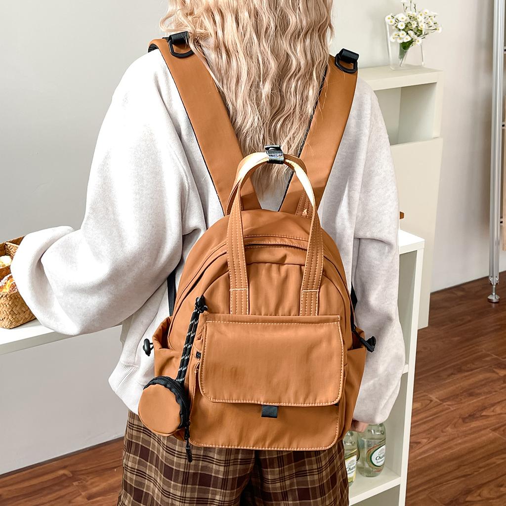 Schoolbag Women's Backpack Korean Version Simple Versatile Anti-splashing Light Travel Fashion Women's Small Cloth Bag