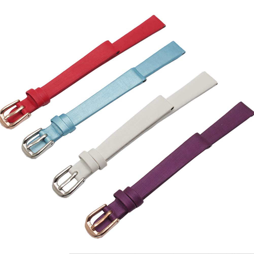 Polly Store Watch Strap Band 6mm 8mm 10mm Genuine Leather Replacement Strap 3 Spring Bars Spring Bar Removal Tool Dedicated Women's [Includes + + Box]