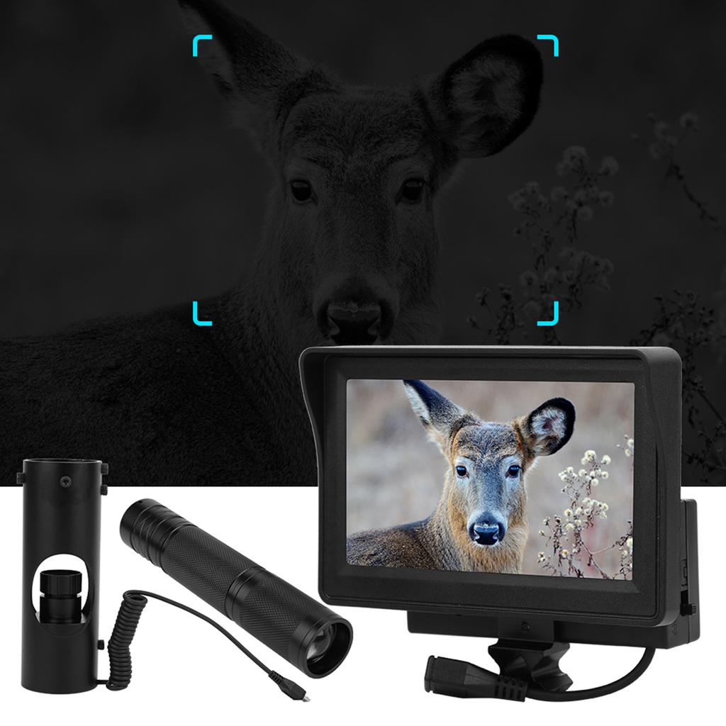 Monoclu Telescop Infraroșu Digital Negru ABS cu Ecran Kit CCD pentru Utilizare Zi Noapte