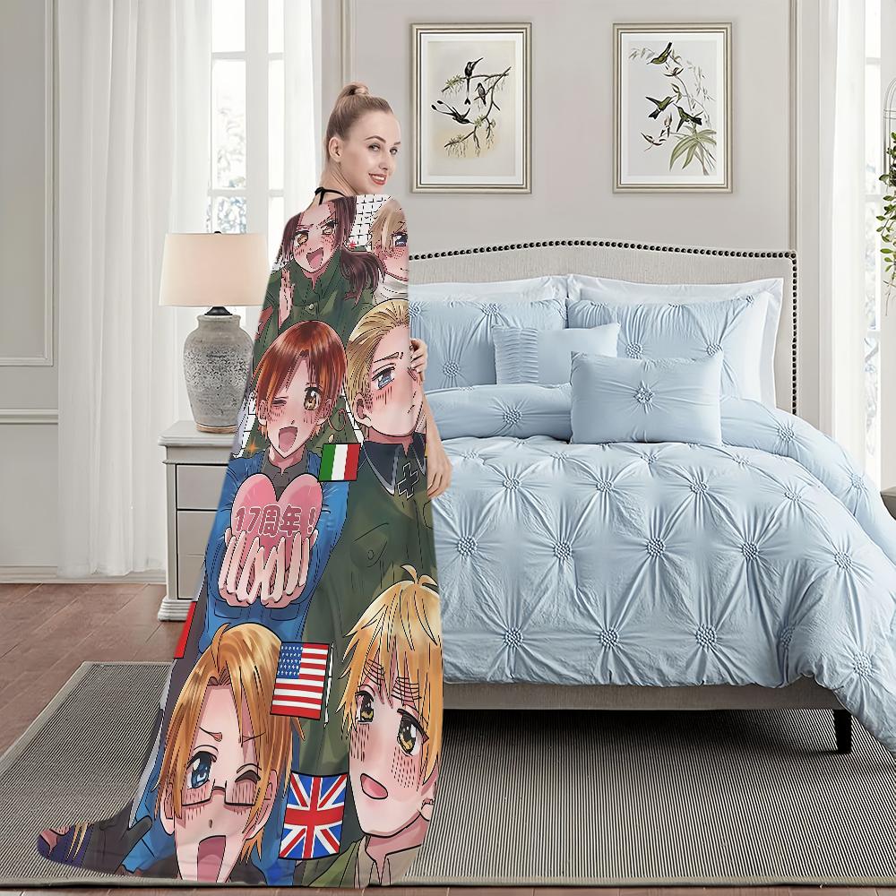 Blanket For Hetalia Soft Throw Blanket for World Picnic Bed Sofa Home Group Bedroom Cozy Warm Stars Comfortable