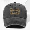 pc Unisex Howdy Embroidered Washed Vintage Baseball Cap Fashionable Outdoor Hat for Men and Women Adjustable Trucker Hat Suit