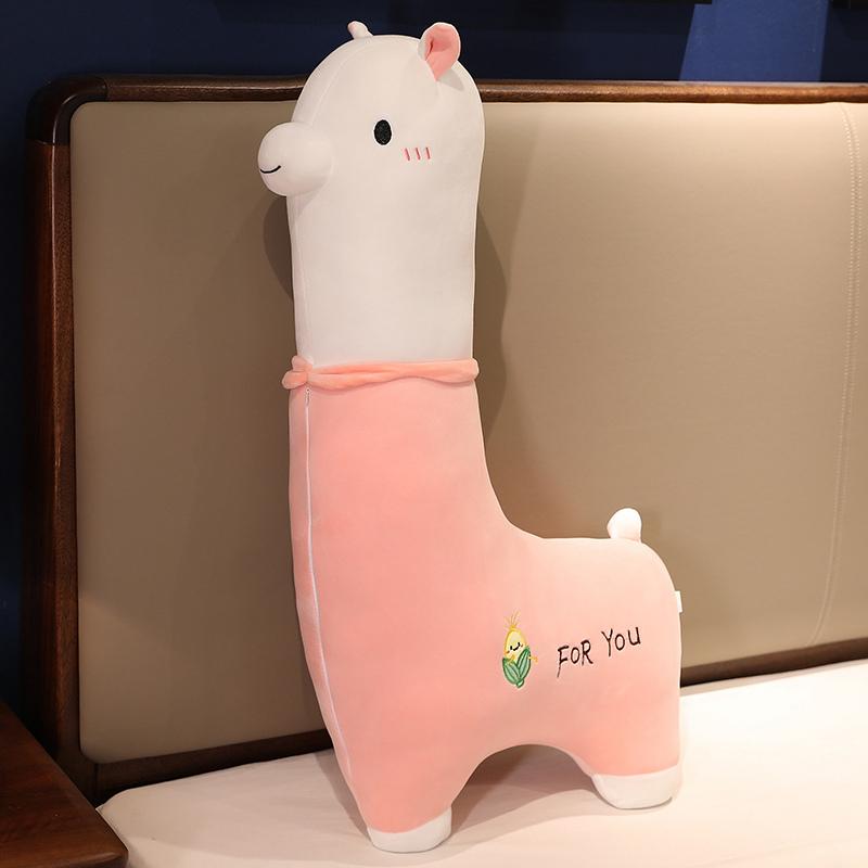 

Горячая 1 шт. 80/100 см фантастическая плюшевая игрушка из альпаки, мягкая кукла в виде овцы, мультяшная подушка для сна, детские игрушки для подарка на день рождения 80cm розовый