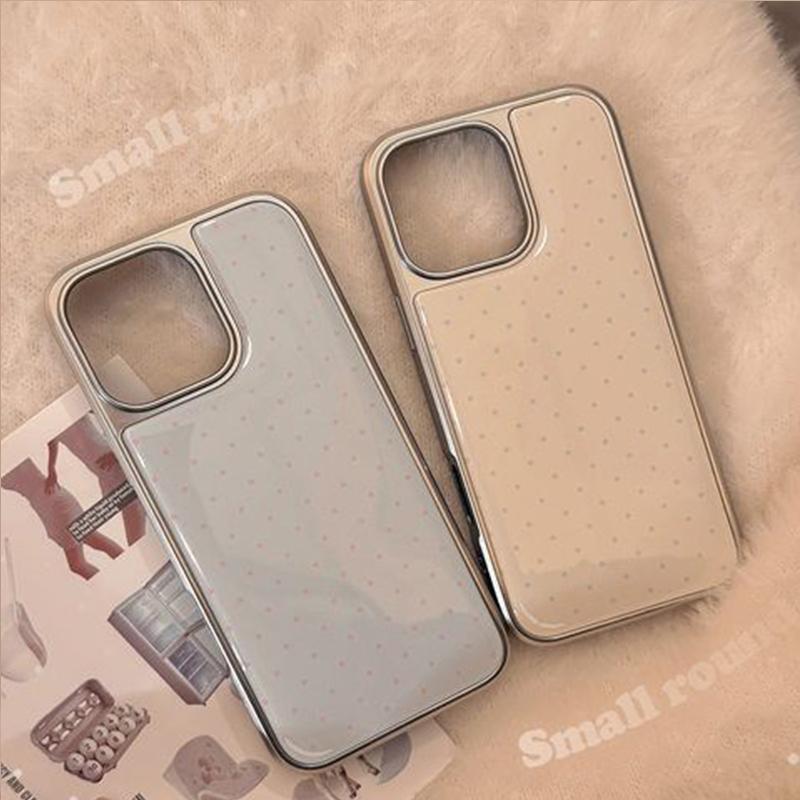 INS Style Creative Minimalism Blue Wave Point Pattern Resin Phone Case For iPhone 17 Air 11 12 13 14 15 16Pro Max Y2k Hard Cover
