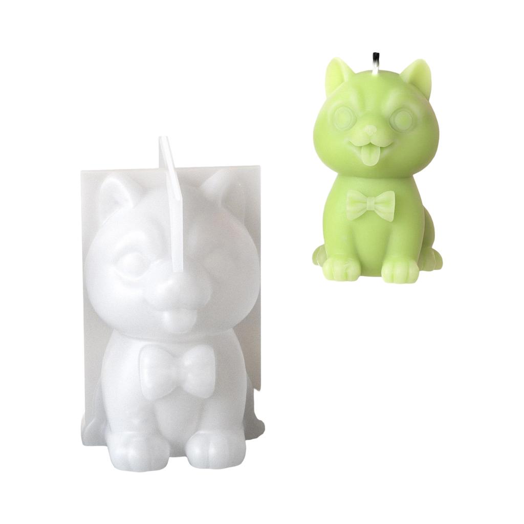 Łatwe do Czyszczenia Silikonowe Formy na Świece Formy na Mydło Kształt Psa Formy do Projektów z Żywicy Tekstura Silikonowa do Robienia Ozdób