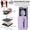 Geldbörse mit Kartenhalter Umhängeband Reißverschluss Ständer Leder Handyhülle für Samsung Galaxy Z Flip3 4 5 6 Schutzhülle